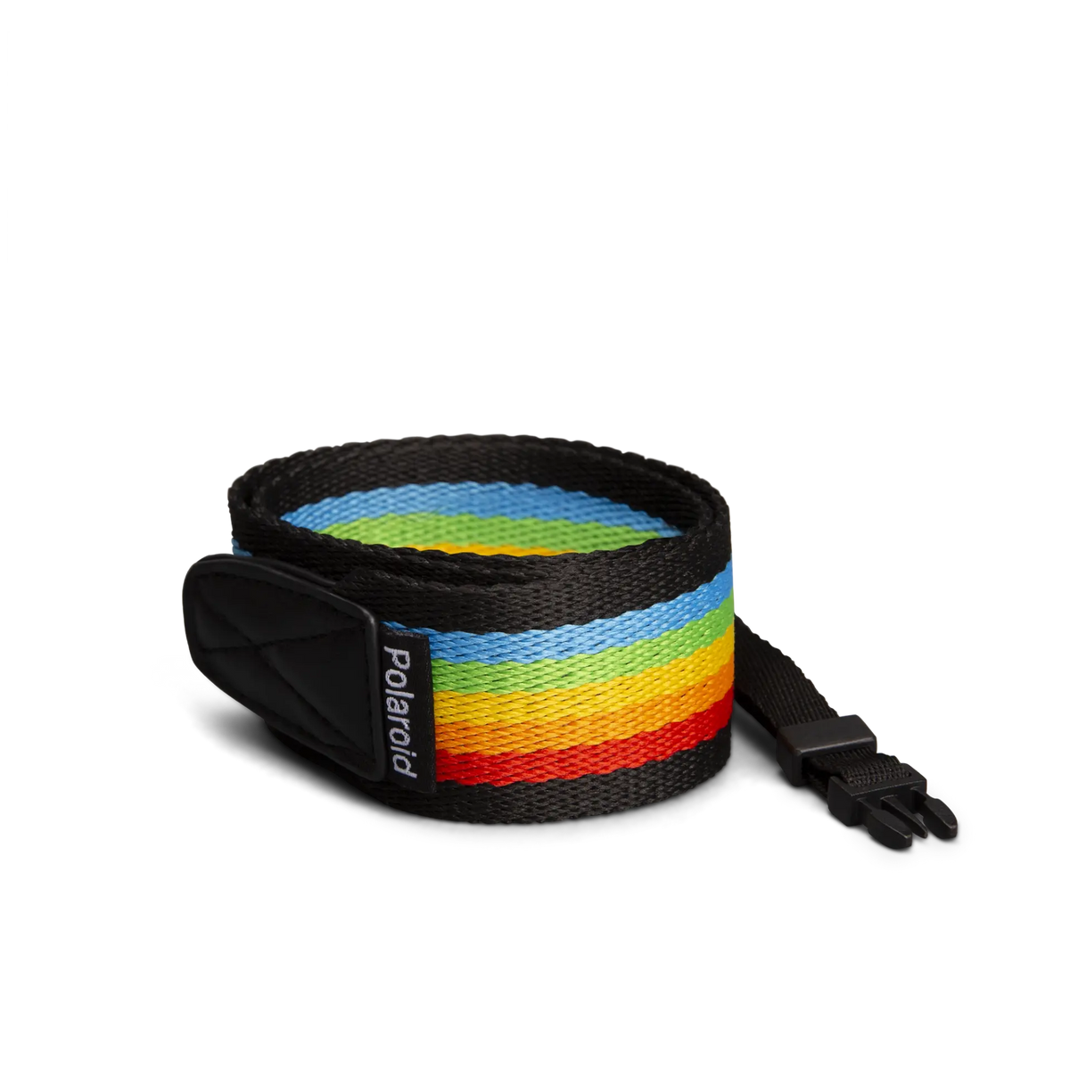 Polaroid Strap Flat Rainbow Black Camera Strap