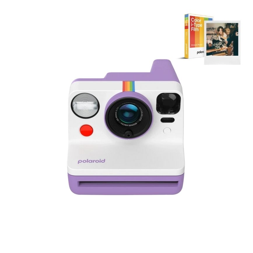Polaroid Now Gen 3 Camera, purple + 1 cartridge (8 frames)