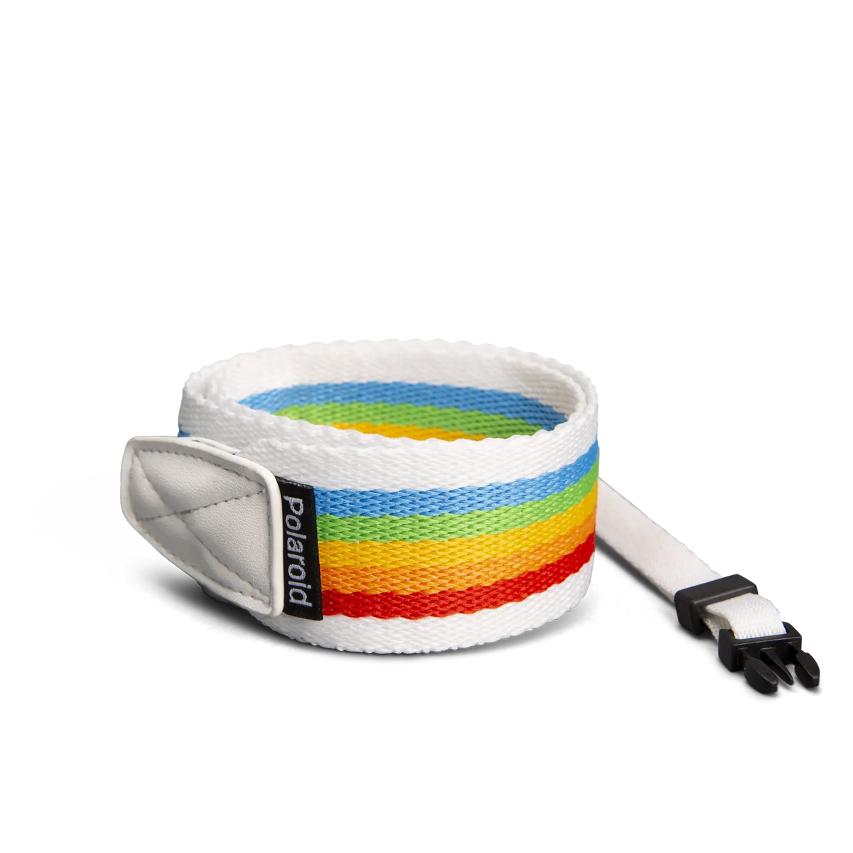 Polaroid Strap Flat Rainbow White Camera Strap