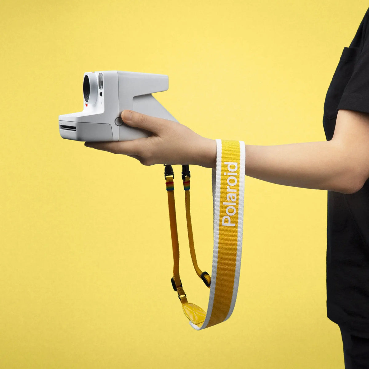 Polaroid Camera Strap Flat Yellow with stripe
