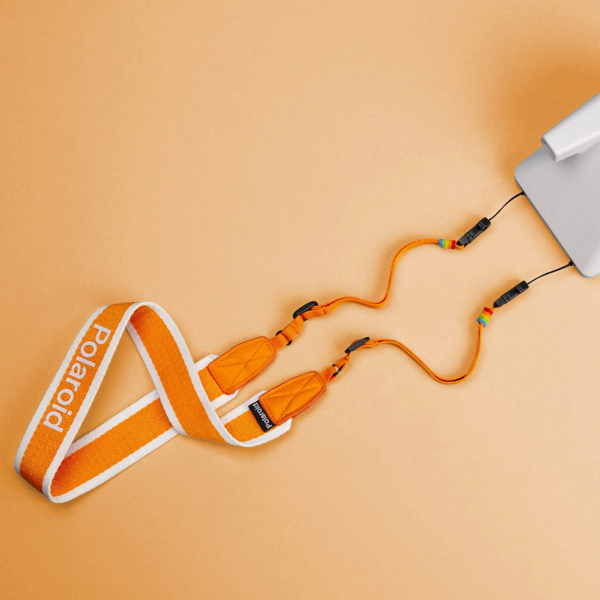 Polaroid Strap Flat camera strap orange with stripe