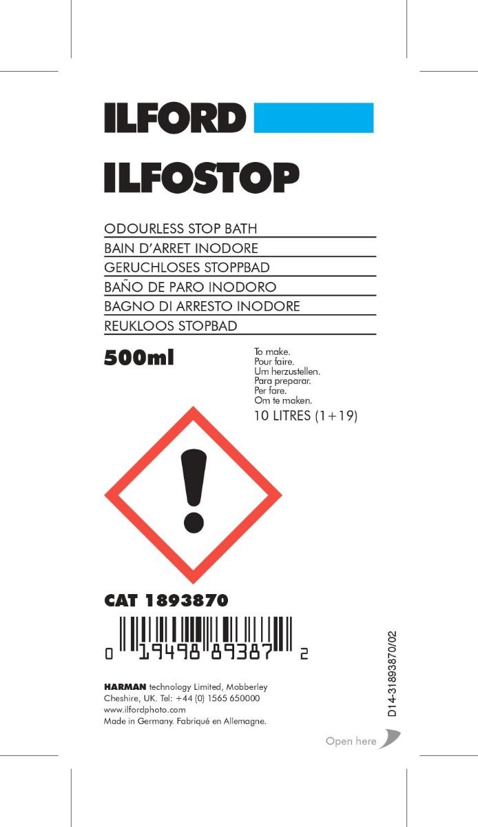 Ilford Ilfostop stop bath 500 ml