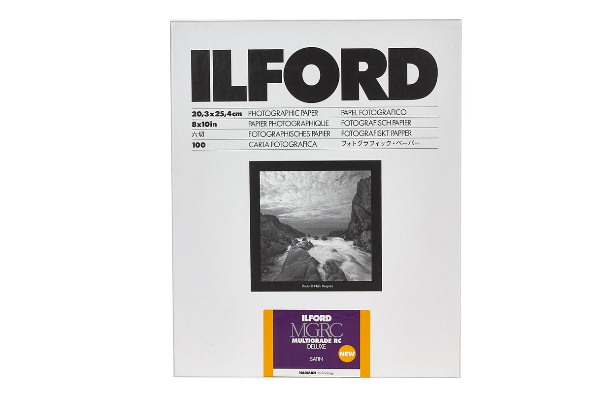 Ilford Multigrade RC 8x10' Deluxe Satin printing paper (100 sheets)