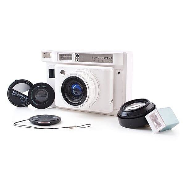 Lomo Instant Wide white и 3 объектива Fotovramke 